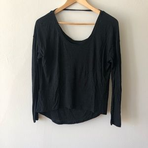 BCBG cowl back long sleeve top